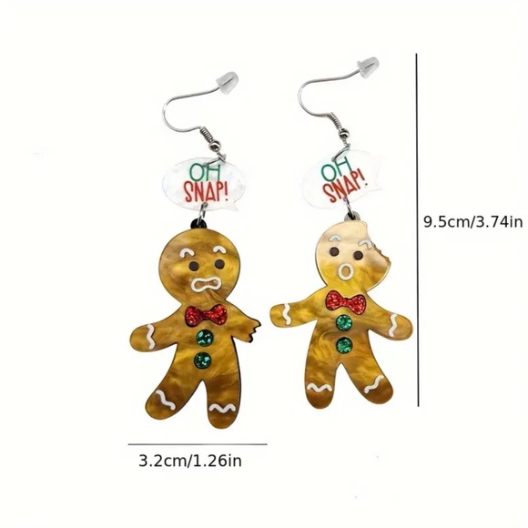 Oh Snap! Gingerbread Dangle Earrings - Picture 2 of 2